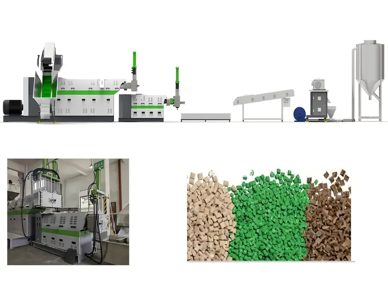 Plastik peletleme makinesi için Afrika siparişi